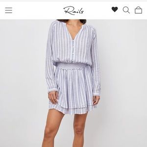 Rails, white & blue stripe dress, can be used as a cover up or dress.